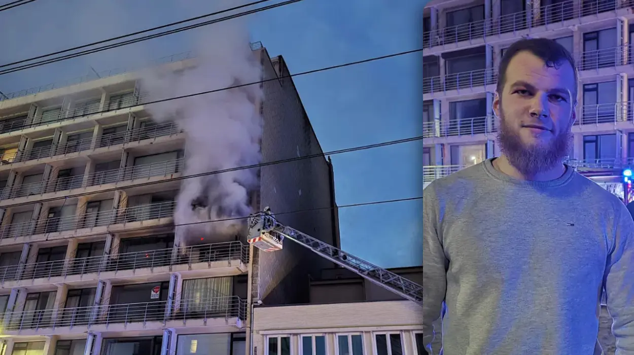 Blaze in Ostend: Illir Devck Saves Man from 4th-Floor Apartment