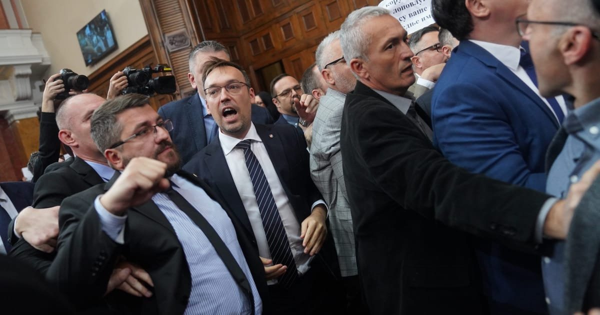 Chaos erupts as mass brawl breaks out in Serbia’s parliament