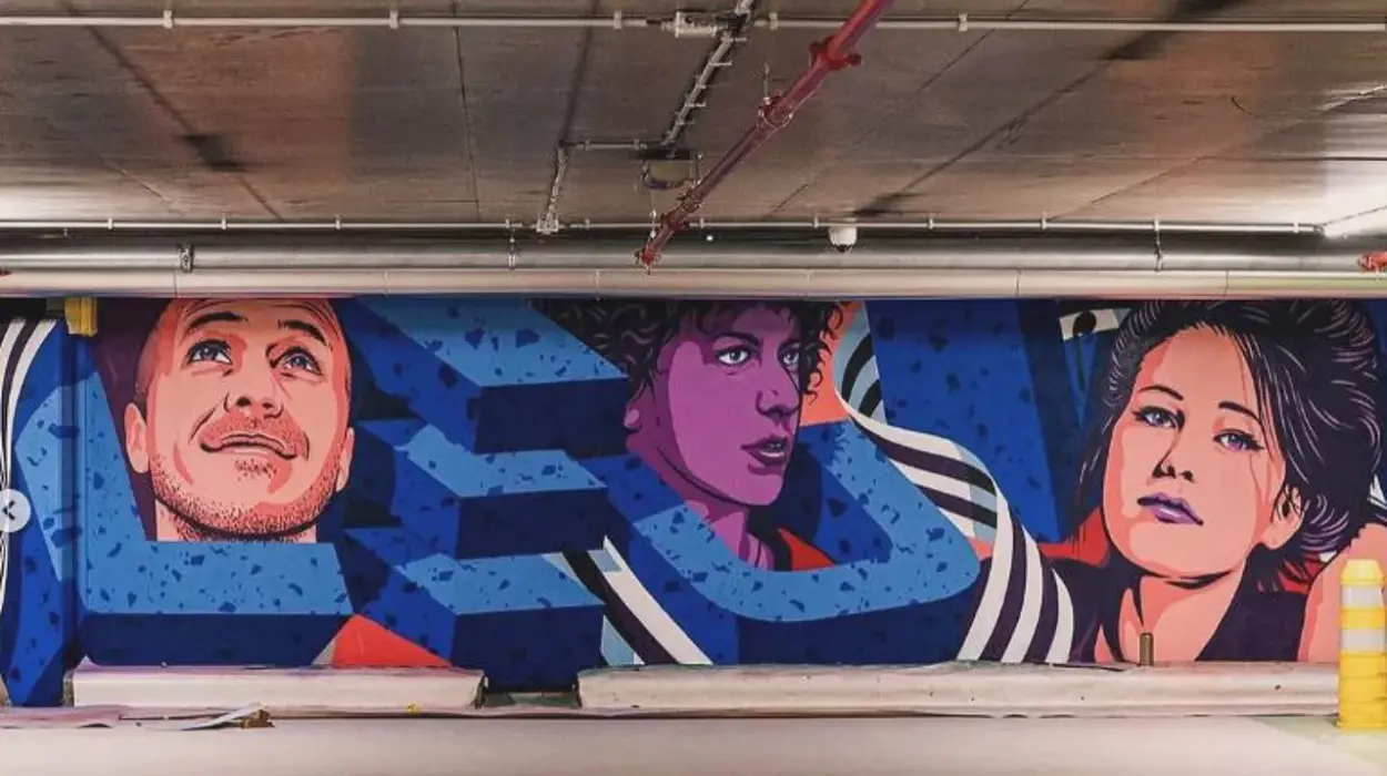 Leuven Mural Pays Tribute to Local Musicians Selah Sue, Milow, Corin, and Dewit