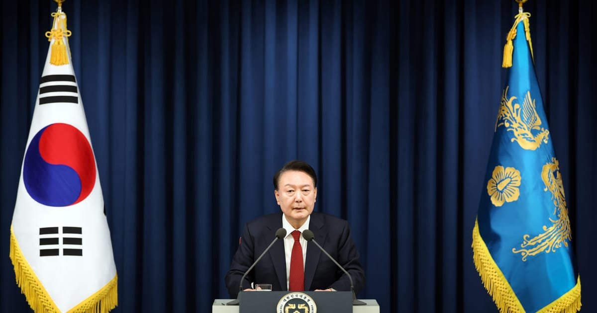 South Korean President Announces Martial Law in Unexpected Late-Night Address