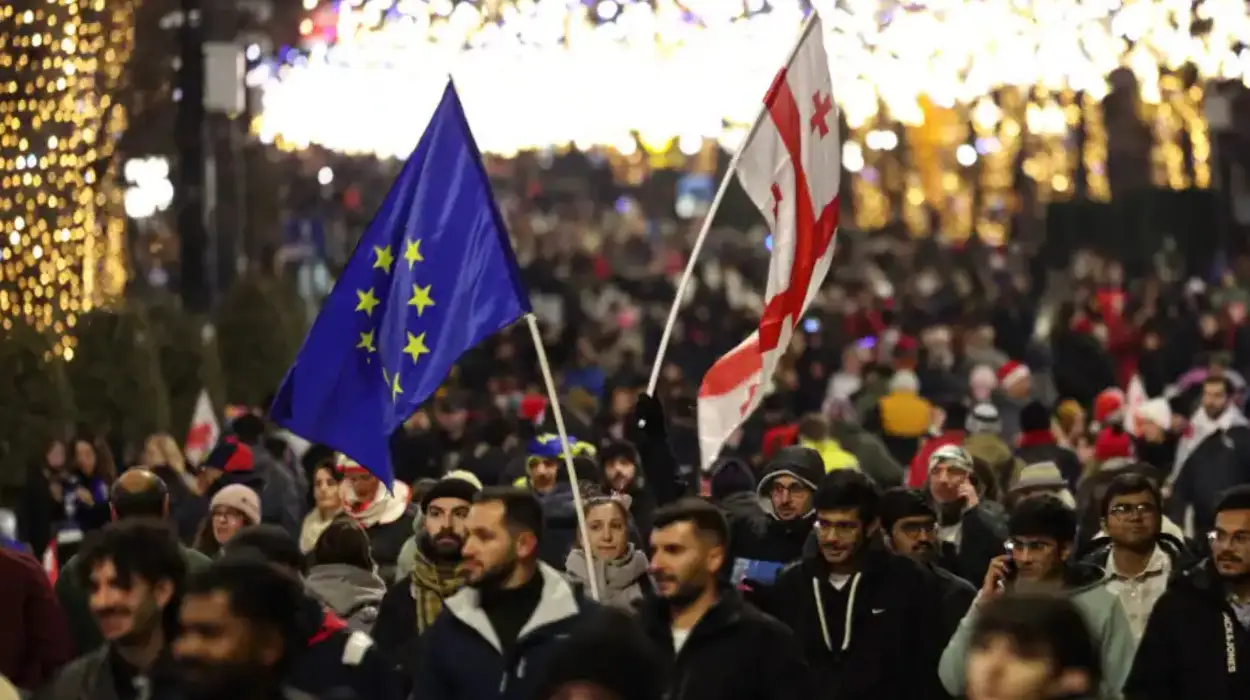 Georgians Ring in New Year with Massive Pro-EU Rally
