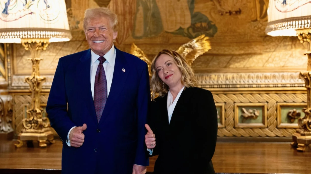 Italian Prime Minister Meloni Holds Meeting with Trump at Mar-a-Lago Resort