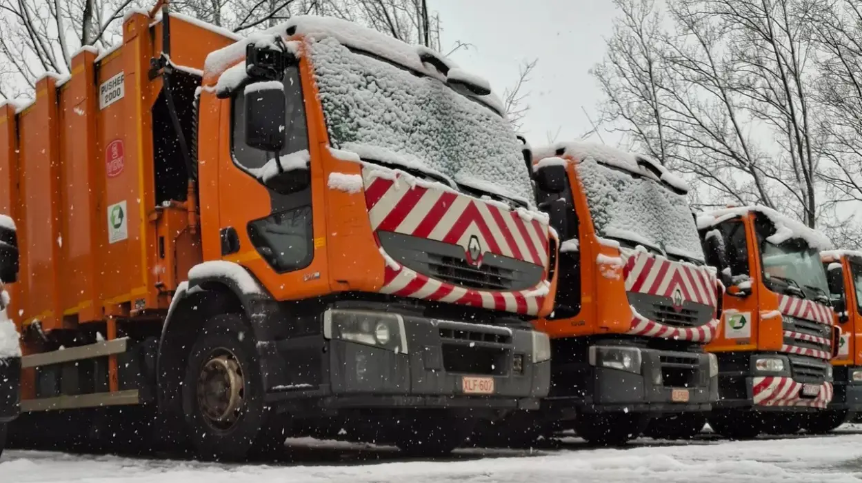 Snow in Brussels Disrupts Waste Collection by Interza and Incovo