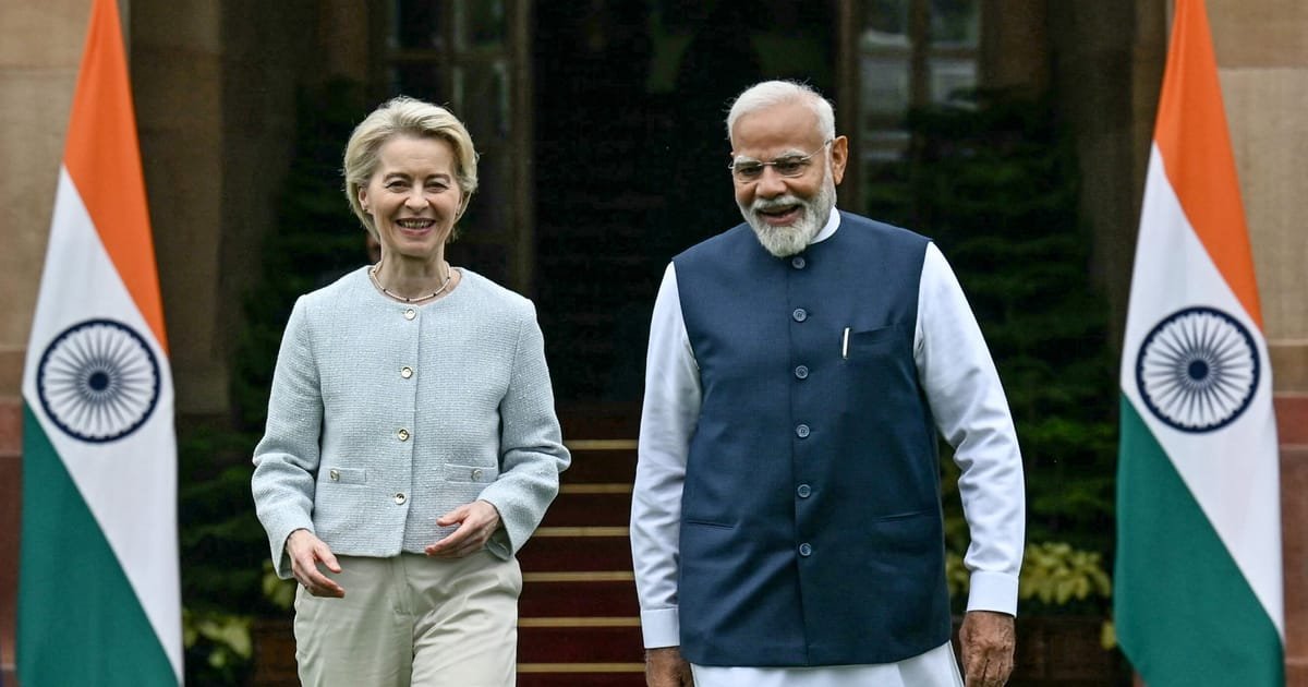 EU and India Commit to Finalizing Free Trade Agreement This Year, Says von der Leyen
