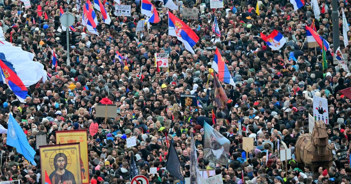 Huge Crowds Fill Belgrade as Months-Long Protests Escalate