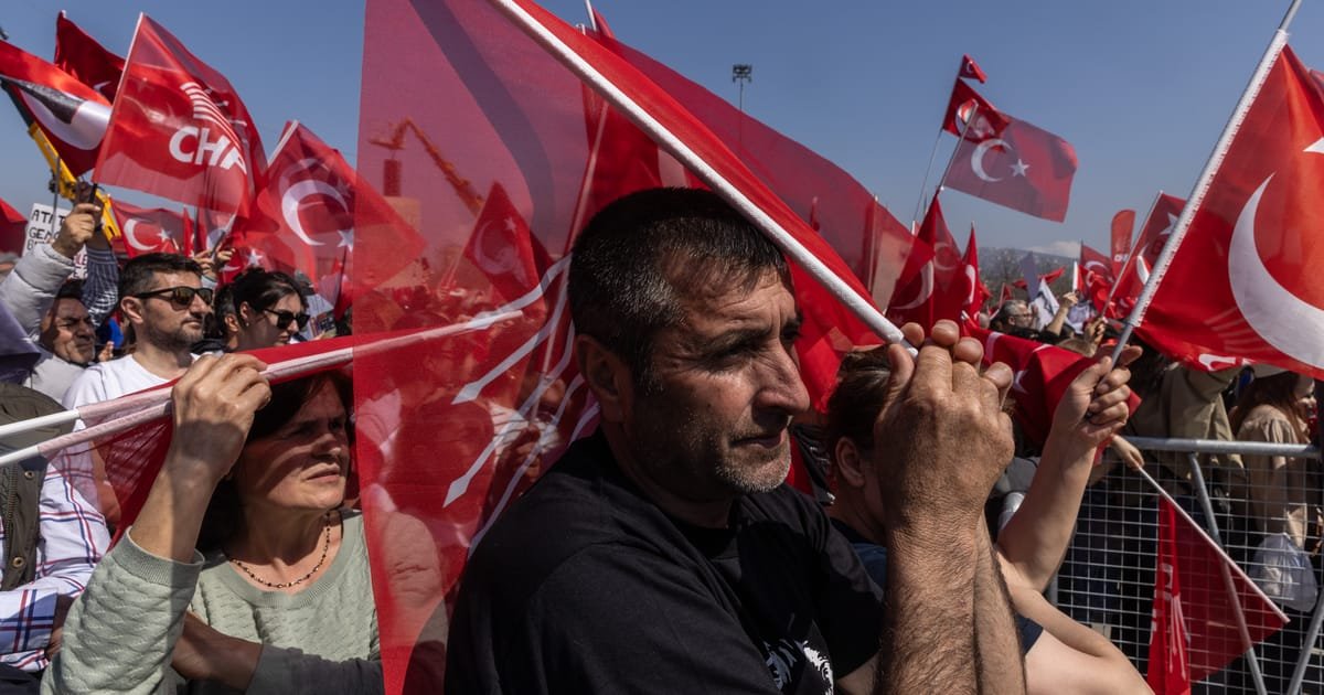 Turkey’s Opposition Rallies Massive Crowd to Protest Istanbul Mayor’s Imprisonment
