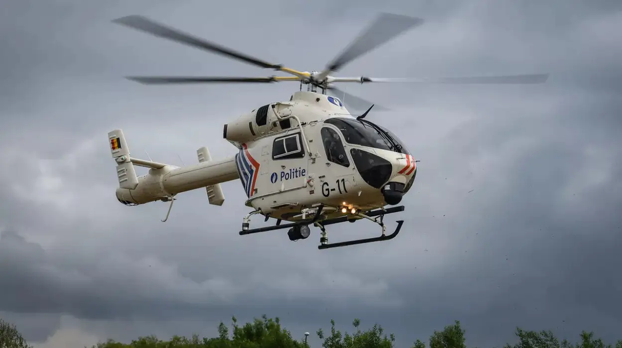 Herentals Police Use Helicopter to Arrest Suspect at Residence