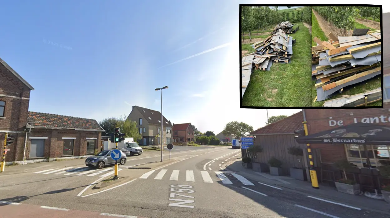 Illegal Roof Waste Dumped on Orchard in Mopertingen