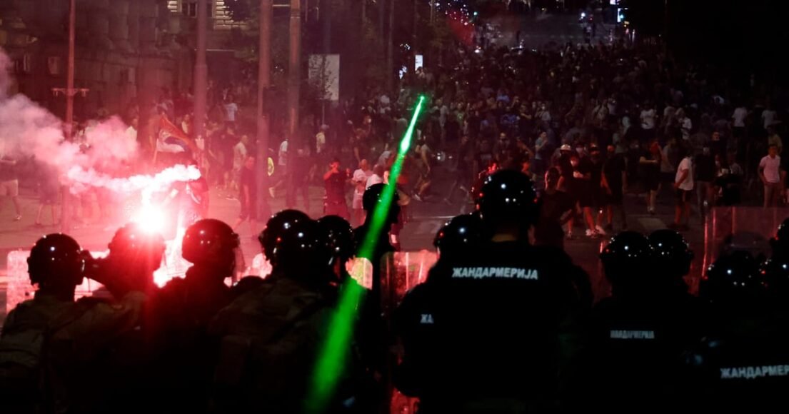 ‘He is finished’: Serbian protesters’ fury with Vučić hits boiling point