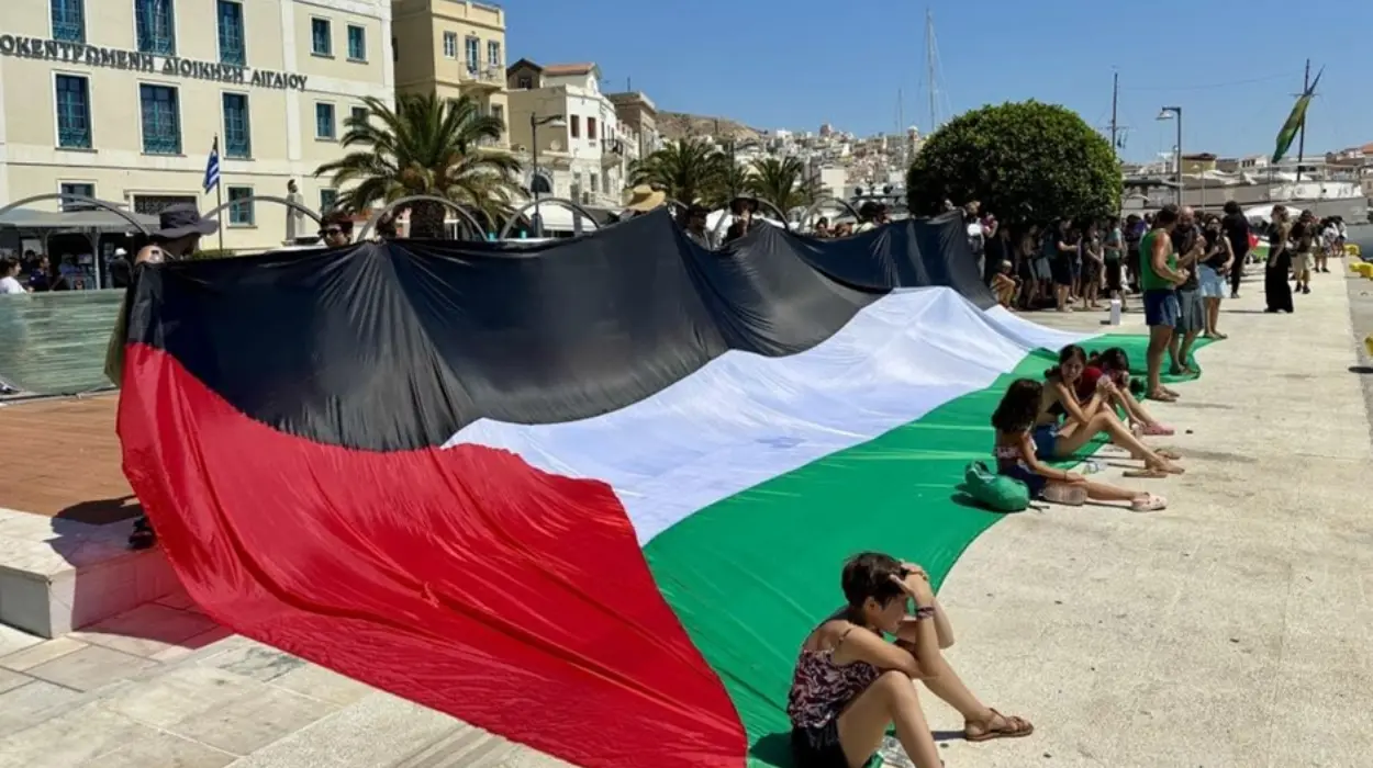 Protesters Block Israeli Cruise Ship from Entering Greek Islands