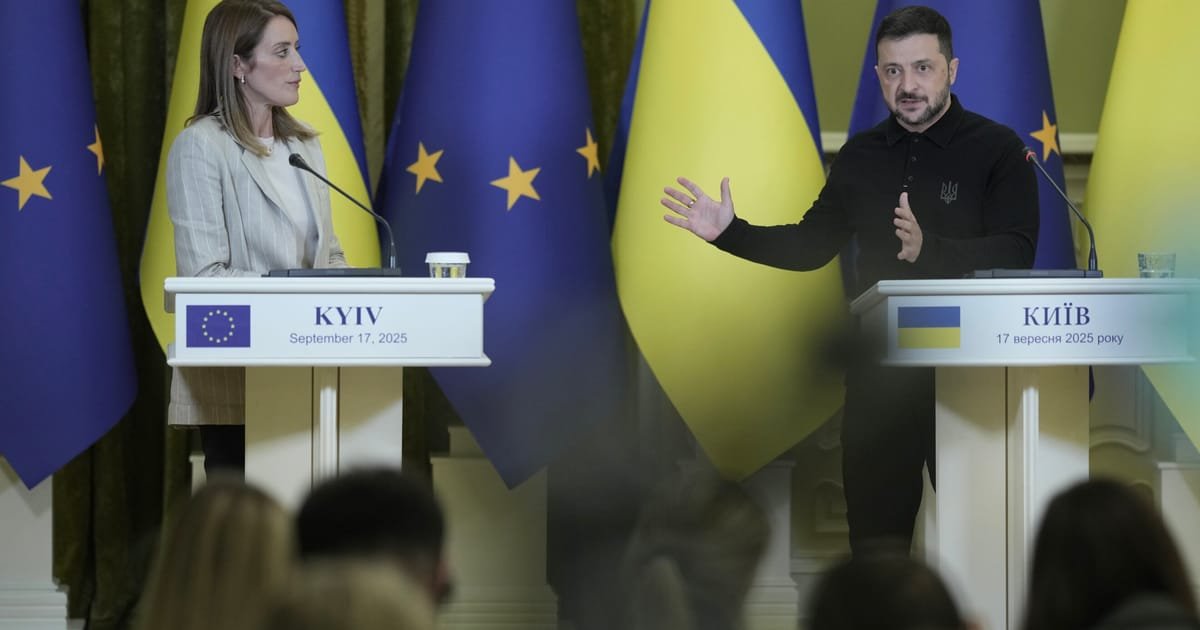Parliament Chief Tells Zelenskyy: EU Membership as Security Guarantee