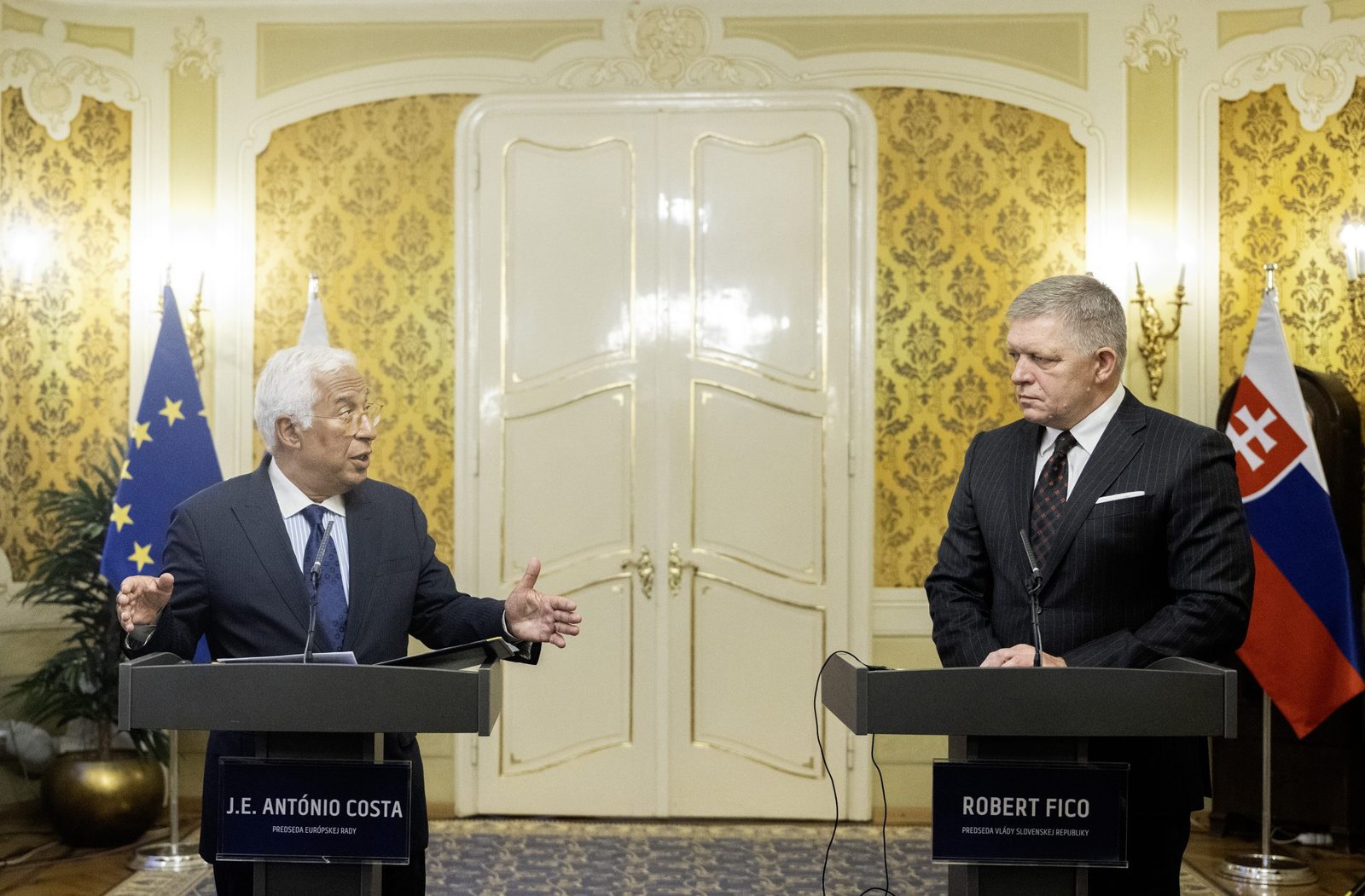 R. Fico Meets A. Costa, States Support for Additional EU Sanctions Depends on Meeting Conditions
