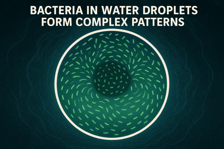 Complex Patterns Formed by Bacteria in Water Droplets