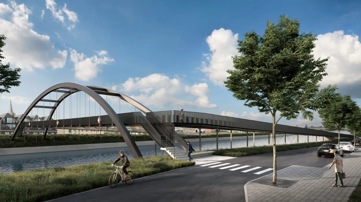 Landegem Constructs 4m-Wide Cycle Bridge with Rutger De Reu & Kurt Mons