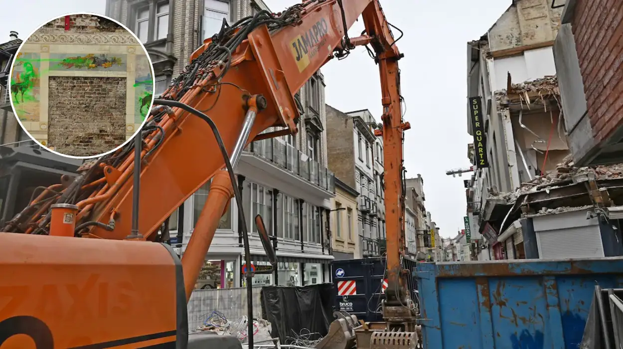 Tile Tableau Discovered at Vissersstraat in Blankenberge During Demolition