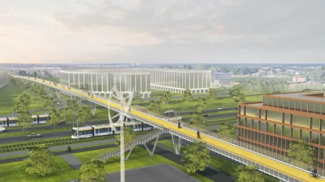 Deinze Installs Bicycle Crossing at New Cycle and Pedestrian Bridge Location