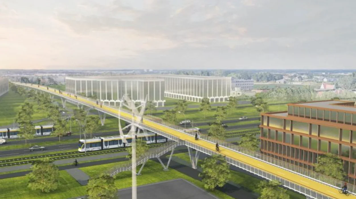 Deinze Installs Bicycle Crossing at New Cycle and Pedestrian Bridge Location
