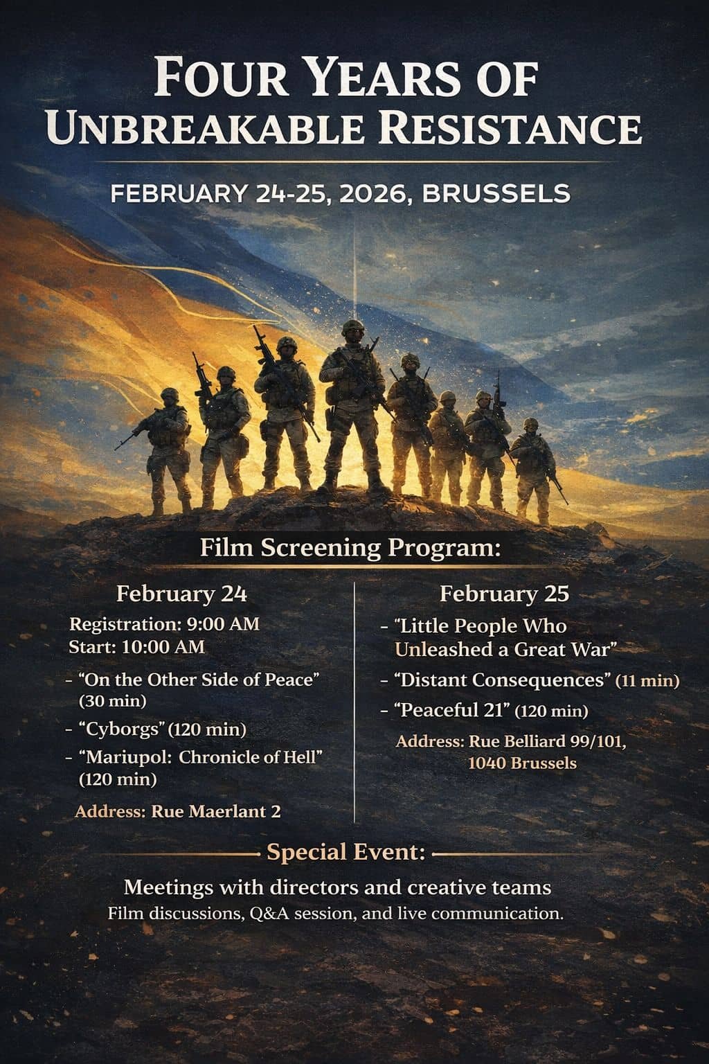 Ukraine ‘Four Years of Resistance’ Films at EESC in Brussels