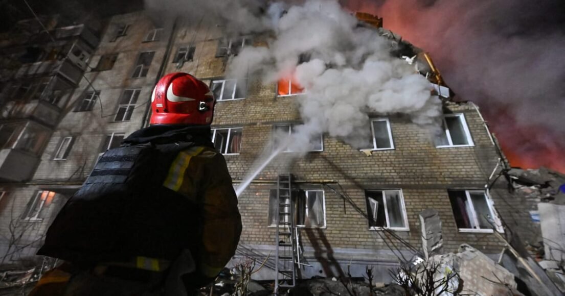 Russian attack on Ukraine apartment block kills 7 in Kharkiv