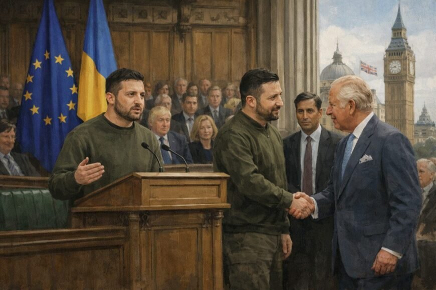 Zelenskyy Highlights Values and Technology in UK Parliament Address