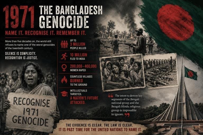 1971 Bangladesh Genocide Legally Defined: Urgent UN Recognition Needed