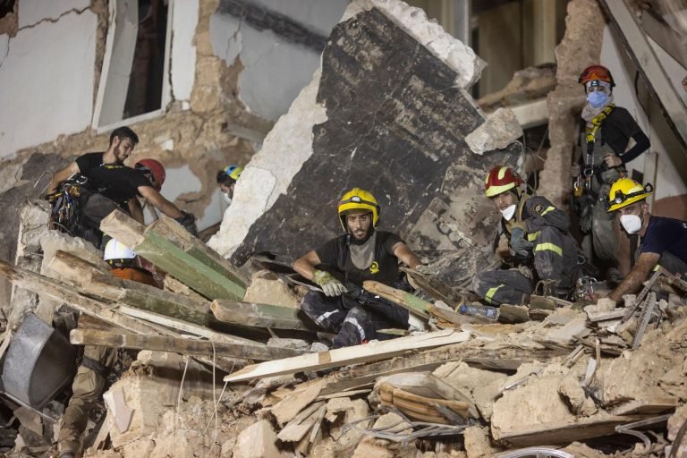 Lebanon First Responders Salvage Priceless Memories from Devastated Headquarters