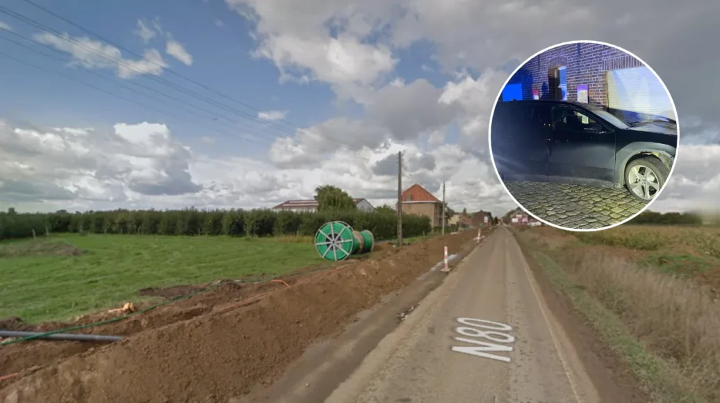 Car Rams House Façade in Sint-Truiden as Driver Misses Bend