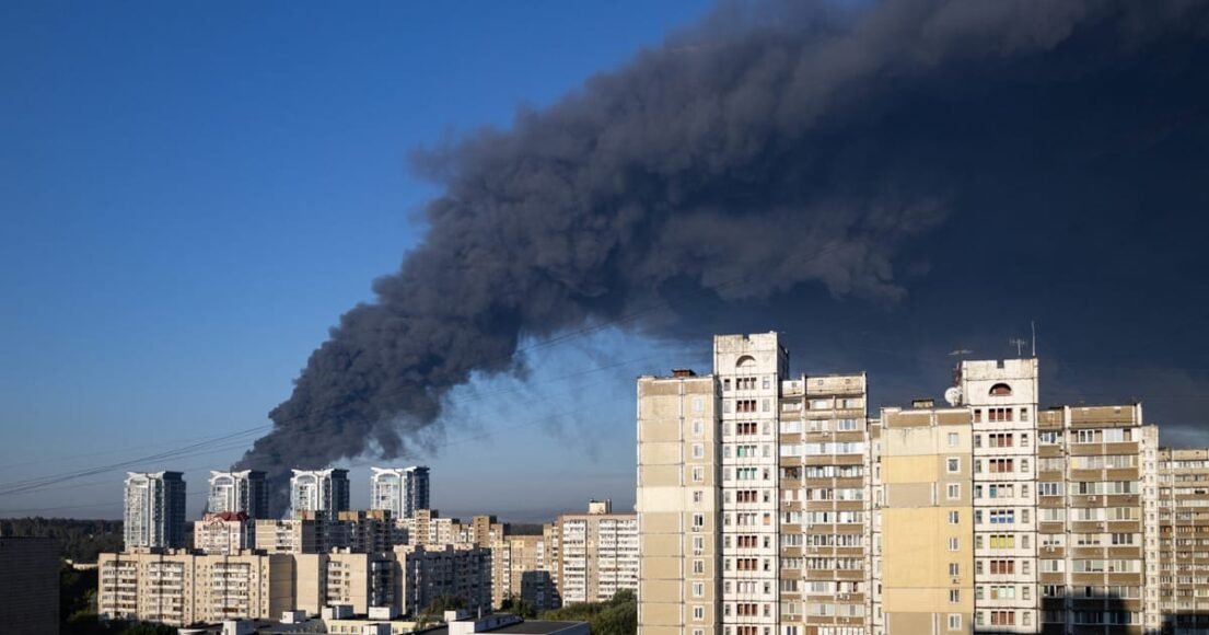 Drone strike near Ukrainian homes kills 27 as ammunition warehouse is hit by Russia
