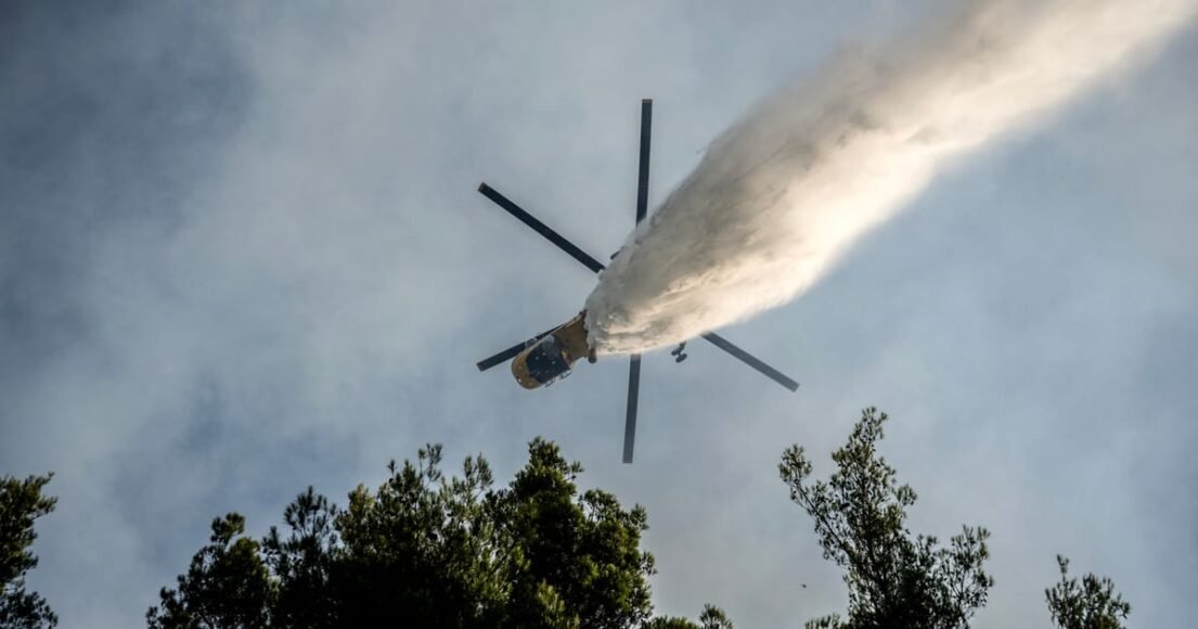 Helicopters Collide, Killing 2, Amid Fires and Fear in Greece
